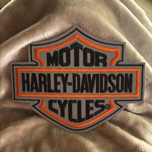 Harley-Davidson Orange and Black Emblem Patch